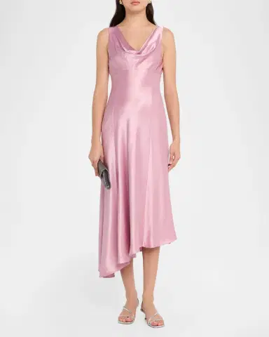 Jason Wu Collection Satin Asymmetric Midi Dress | Thumbnail 2