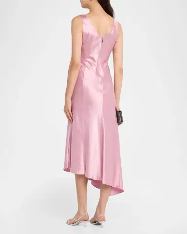 Jason Wu Collection Satin Asymmetric Midi Dress | Thumbnail 3