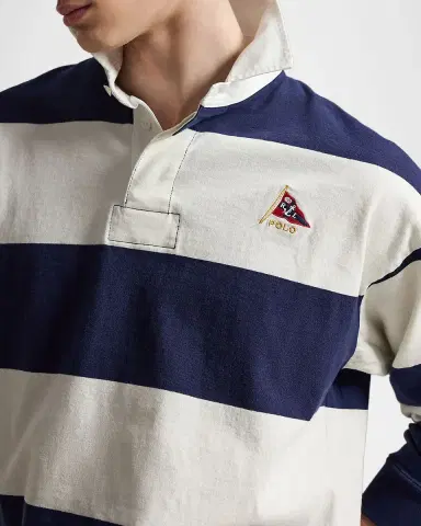 Polo Ralph Lauren Men's Stripe Jersey Rugby Shirt | Thumbnail 5