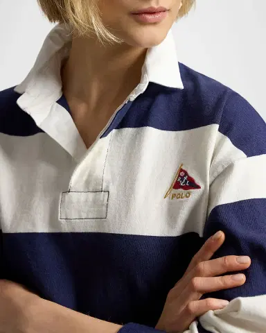 Polo Ralph Lauren Men's Stripe Jersey Rugby Shirt | Thumbnail 8