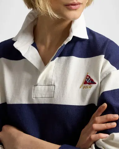 Polo Ralph Lauren Men's Stripe Jersey Rugby Shirt | Thumbnail 8