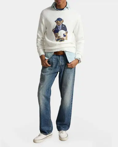 Polo Ralph Lauren Men's Cotton Knit Polo Bear Crewneck Sweater | Thumbnail 2