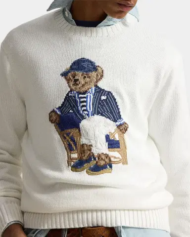 Polo Ralph Lauren Men's Cotton Knit Polo Bear Crewneck Sweater | Thumbnail 5