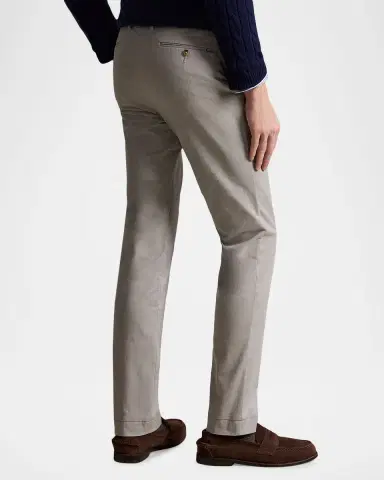 Polo Ralph Lauren Mens ' Stretch Twill Slim Straight Flat-Front Trousers | Thumbnail 3