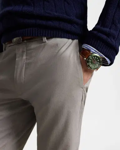 Polo Ralph Lauren Mens ' Stretch Twill Slim Straight Flat-Front Trousers | Thumbnail 5
