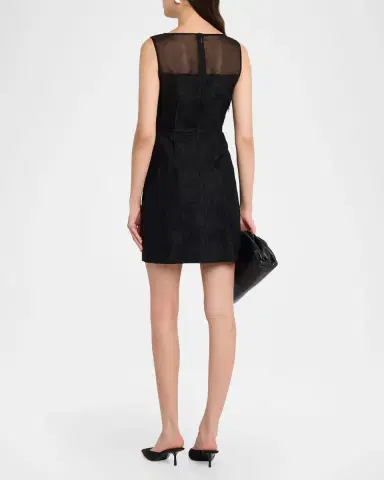 Jason Wu Collection Sleeveless Textured Fray Jacquard Mini Dress | Thumbnail 3