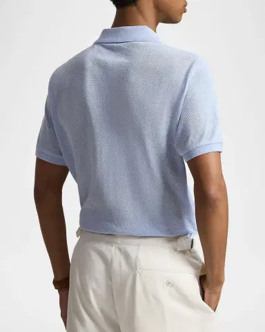 Polo Ralph Lauren Men's Pointelle Jersey Knit Polo Shirt | Thumbnail 3