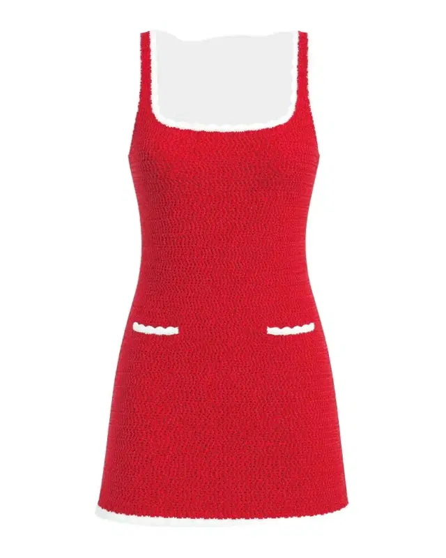 Brianna Crochet Mini Dress