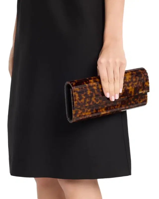 Jimmy Choo Sweetie Tortoiseshell Plexiglass Clutch Bag