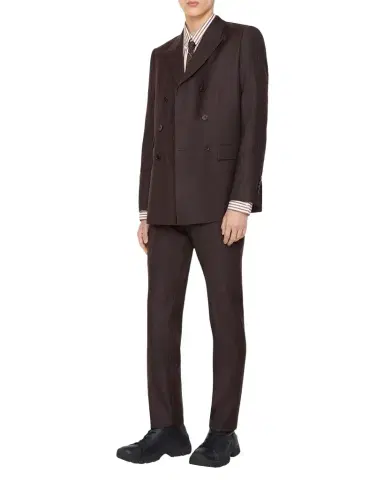 Burberry Men's Shipley Wool Blend Straight Leg Trousers | Thumbnail 1 Burberry Men's Shipley Wool Blend Straight Leg Trousers | Thumbnail 1