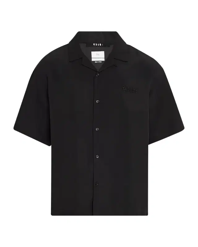 Men 's End Diner Cotton Embroidered Logo Short-Sleeve Shirt