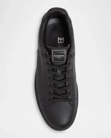Balmain Men's B-Court Calfskin Low-Top Sneakers | Thumbnail 3