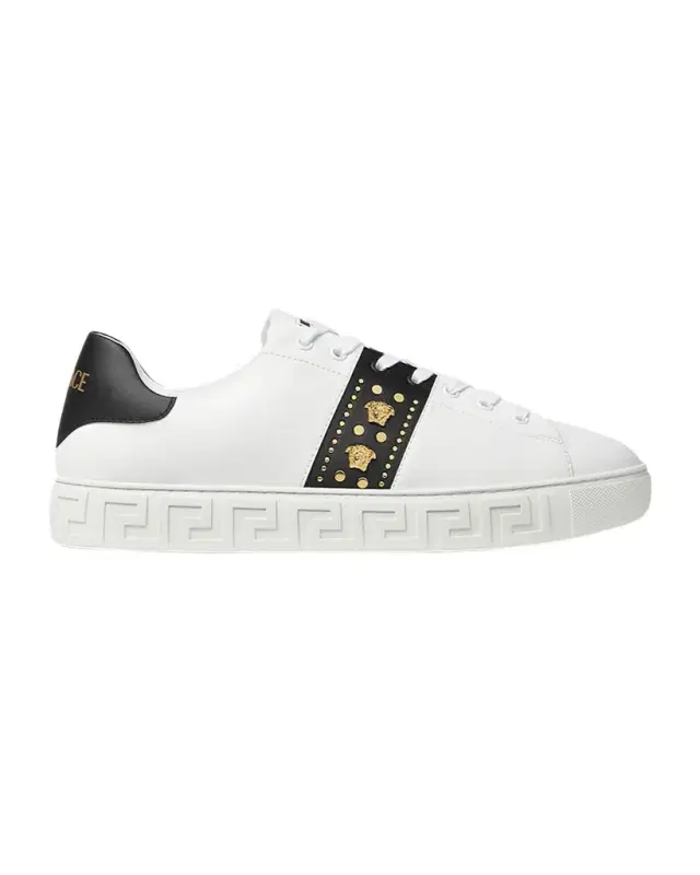 Men's La Greca Leather Low-Top Sneakers
