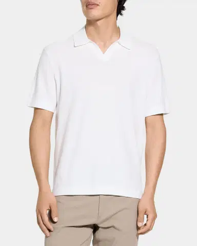 Theory Men's Brenan Johnny Collar Polo Shirt | Thumbnail 4