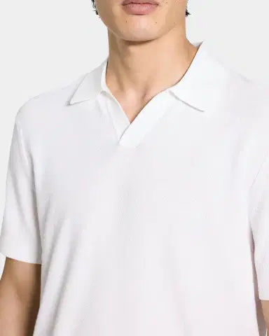 Theory Men's Brenan Johnny Collar Polo Shirt | Thumbnail 5