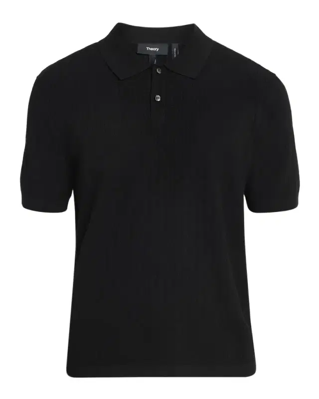 Theory Men 's Striple Cable Knit Polo Shirt