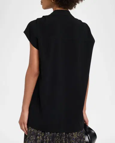 Proenza Schouler Ranli Draped Matte Top | Thumbnail 2 Proenza Schouler Ranli Draped Matte Top | Thumbnail 2