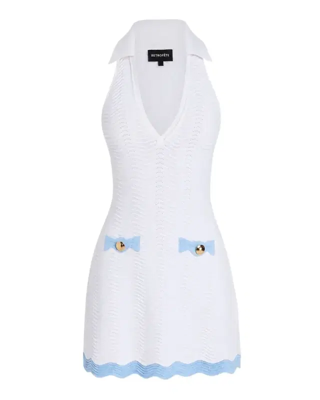Dorianne Wavy Knit Mini Dress