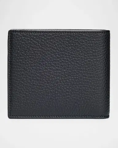 Saint Laurent Men's Tiny Cassandre YSL East/West Wallet in Grained Leather | Thumbnail 3