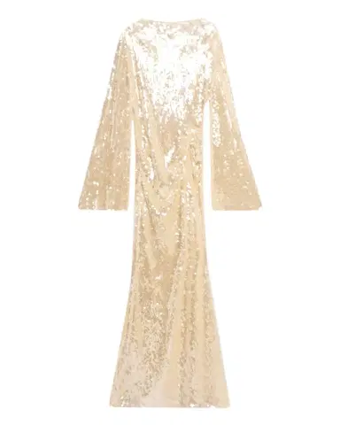 Lapointe Sequined Mesh Long-Sleeve Maxi Dress | Thumbnail 1 Lapointe Sequined Mesh Long-Sleeve Maxi Dress | Thumbnail 1