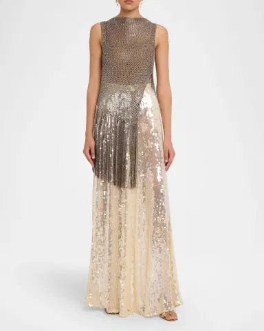 Lapointe Sequined Mesh Wide-Leg Pants | Thumbnail 2