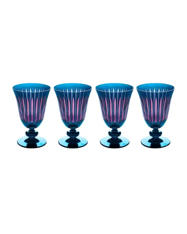 L'Objet Prism 9 oz. Wine Glasses, Set of 4