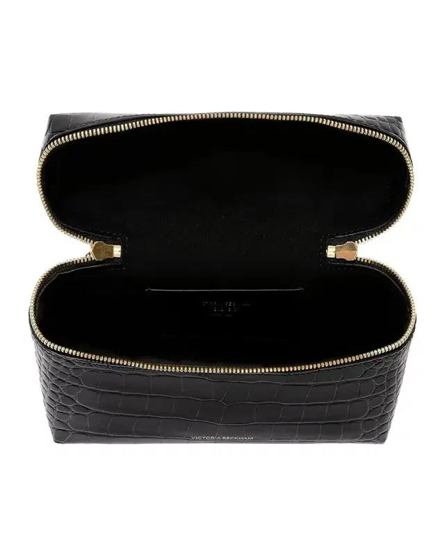 Victoria Beckham Dorian Croc-Embossed Vanity Crossbody Bag