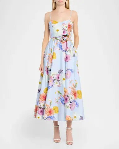 As It May Eirene Floral-Print Sweetheart Midi Dress | Thumbnail 2 As It May Eirene Floral-Print Sweetheart Midi Dress | Thumbnail 2