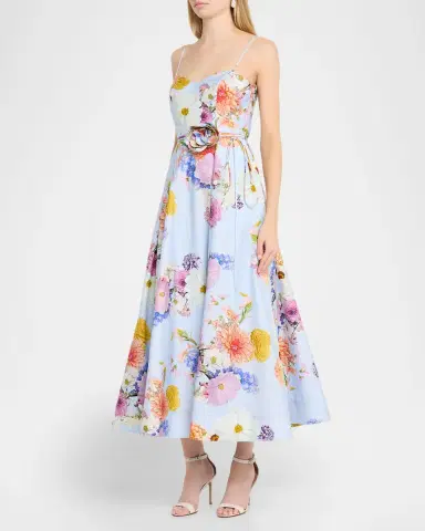 As It May Eirene Floral-Print Sweetheart Midi Dress | Thumbnail 4 As It May Eirene Floral-Print Sweetheart Midi Dress | Thumbnail 4
