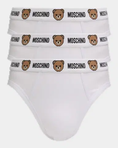 MOSCHINO Men's 3-Pack Teddy Bear Cotton Jersey Briefs | Thumbnail 2