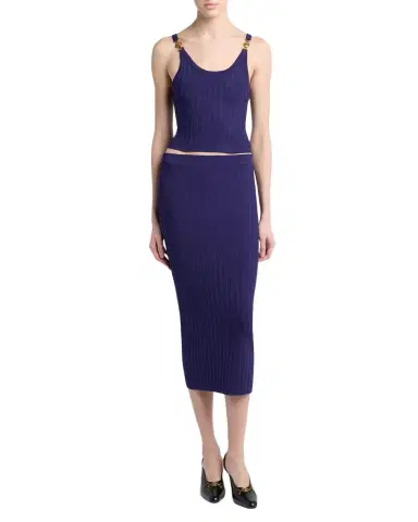 Versace Knit Mesh Midi Skirt | Thumbnail 1 Versace Knit Mesh Midi Skirt | Thumbnail 1