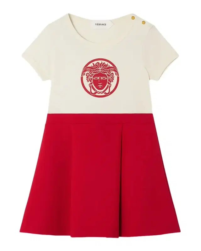 Versace Girl 's Medusa Milano-Stretch T-Shirt Dress, Size 1M-3