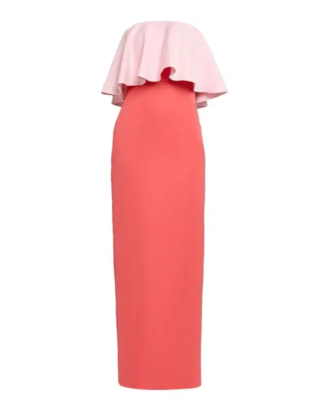 As It May Selora Strapless Ruffle Column Gown
