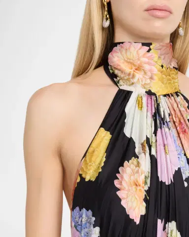 As It May Eli Floral-Print Satin Halter Gown | Thumbnail 5 As It May Eli Floral-Print Satin Halter Gown | Thumbnail 5