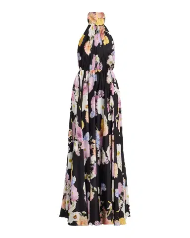 As It May Eli Floral-Print Satin Halter Gown | Thumbnail 1 As It May Eli Floral-Print Satin Halter Gown | Thumbnail 1