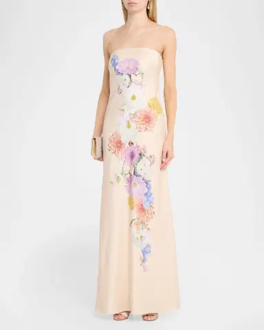 As It May Vionne Strapless Floral-Print Midi Dress | Thumbnail 4 As It May Vionne Strapless Floral-Print Midi Dress | Thumbnail 4