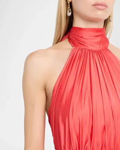 As It May Elyra Satin Chiffon Halter Gown | Thumbnail 5 As It May Elyra Satin Chiffon Halter Gown | Thumbnail 5