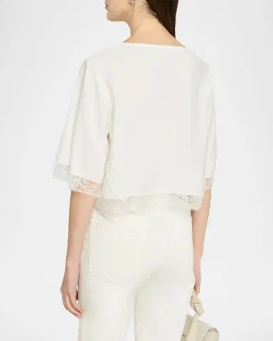 Sablyn Simone Lace Button-Front Shirt | Thumbnail 3 Sablyn Simone Lace Button-Front Shirt | Thumbnail 3