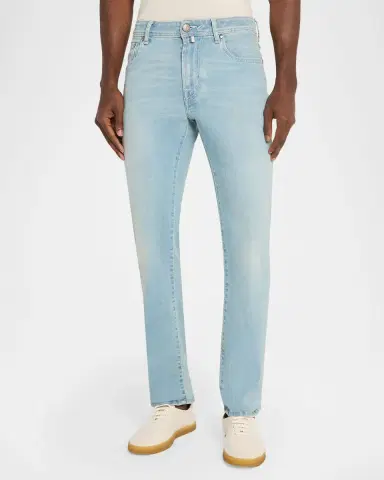 Jacob Cohen Men's Slim Light-Wash Denim Jeans | Thumbnail 4 Jacob Cohen Men's Slim Light-Wash Denim Jeans | Thumbnail 4