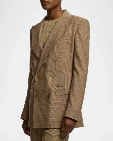 Ralph Lauren Collection Glen Plaid Silk Double-Breasted Blazer | Thumbnail 6 Ralph Lauren Collection Glen Plaid Silk Double-Breasted Blazer | Thumbnail 6