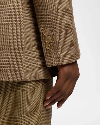 Ralph Lauren Collection Glen Plaid Silk Double-Breasted Blazer | Thumbnail 7 Ralph Lauren Collection Glen Plaid Silk Double-Breasted Blazer | Thumbnail 7