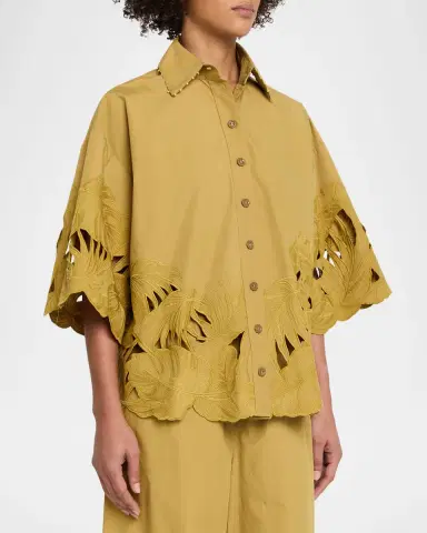 Zimmermann Mahon Embroidered Cotton Shirt | Thumbnail 3 Zimmermann Mahon Embroidered Cotton Shirt | Thumbnail 3