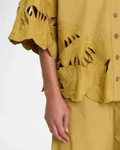 Zimmermann Mahon Embroidered Cotton Shirt | Thumbnail 4 Zimmermann Mahon Embroidered Cotton Shirt | Thumbnail 4