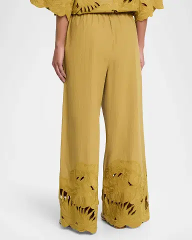 Zimmermann Mahon Embroidered Cotton Pants | Thumbnail 2 Zimmermann Mahon Embroidered Cotton Pants | Thumbnail 2