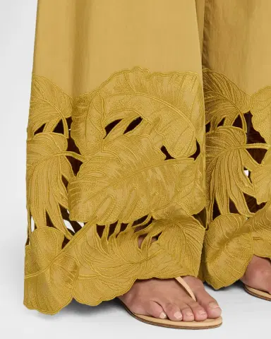 Zimmermann Mahon Embroidered Cotton Pants | Thumbnail 4 Zimmermann Mahon Embroidered Cotton Pants | Thumbnail 4