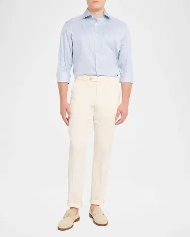 Canali Men's Pinstripe Cotton Dress Shirt | Thumbnail 2 Canali Men's Pinstripe Cotton Dress Shirt | Thumbnail 2