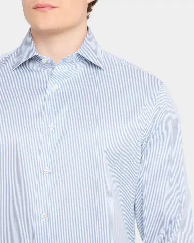 Canali Men's Pinstripe Cotton Dress Shirt | Thumbnail 5 Canali Men's Pinstripe Cotton Dress Shirt | Thumbnail 5