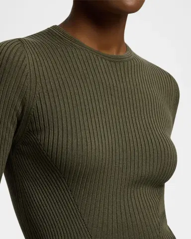 Ralph Lauren Collection Parson Rib-Knit Silk-Blend Day Dress | Thumbnail 5 Ralph Lauren Collection Parson Rib-Knit Silk-Blend Day Dress | Thumbnail 5