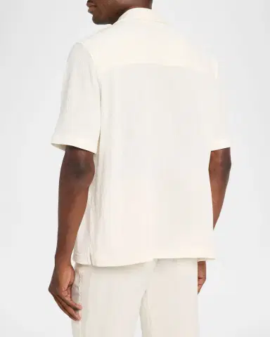 Simkhai Men's Troy Open-Stitch Camp Shirt | Thumbnail 3