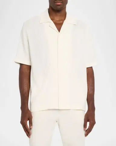 Simkhai Men's Troy Open-Stitch Camp Shirt | Thumbnail 4